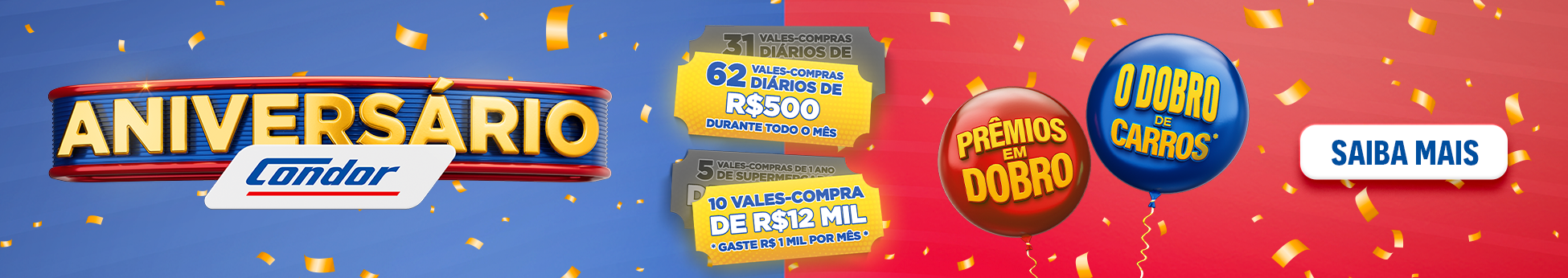 Como participar do Aniversário Condor?